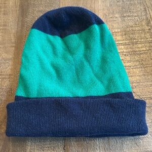 NWOT Crewcuts Navy and Teal Beanie Hat L/XL